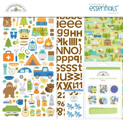 Doodlebug Great Outdoors Designpapier - Essentials Kit